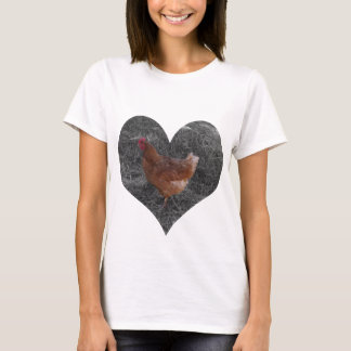 Heart Shaped Chicken White T-Shirt