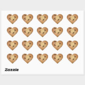 Heart-Shaped Chocolate Chip Cookie Foodie Hart Sticker (Vel)