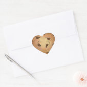 Heart-Shaped Chocolate Chip Cookie Foodie Hart Sticker (Envelop)