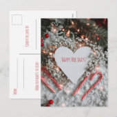 Heart-shaped Christmas card  Feestdagenkaart (Voorkant / Achterkant)