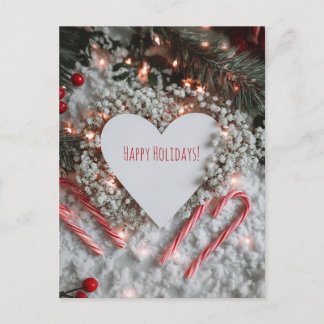 Heart-shaped Christmas card Feestdagenkaart