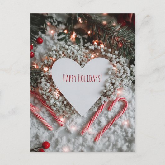 Heart-shaped Christmas card  Feestdagenkaart (Voorkant)