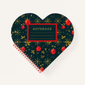 Heart Shaped Christmas Ornaments Notebook Notitieboek (Voorkant)