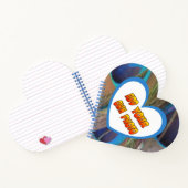 Heart Shaped Cust. Foto Peacock Feathers Notitiebo Notitieboek (Binnen)