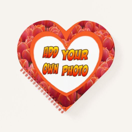 Heart Shaped Cust. Foto: Red Tulips Notitieboek (Voorkant)