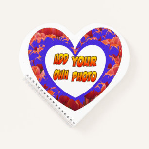 Heart Shaped Cust. Fotografisch Notitieboek Tulps