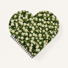 Heart-Shaped Daisy Meadow Notebook Notitieboek