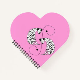 Heart shaped Dalmatian dogs  Notitieboek