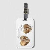 Heart-Shaped Dog Design – “Happiness on Four Paws” Bagagelabel (Voorkant (verticaal))