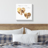 Heart-Shaped Dog Design – “Happiness on Four Paws” Canvas Afdruk (Insitu (Slaapkamer))