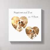 Heart-Shaped Dog Design – “Happiness on Four Paws” Canvas Afdruk (Voorkant)