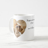 Heart-Shaped Dog Design – “Happiness on Four Paws” Koffiemok (Voorkant links)