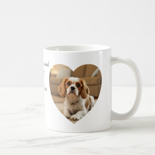 Heart-Shaped Dog Design – “Happiness on Four Paws” Koffiemok (Rechts)