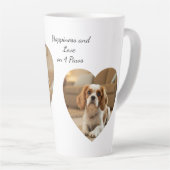 Heart-Shaped Dog Design – “Happiness on Four Paws” Latte Mok (Rechterhoek)