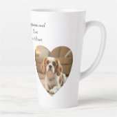 Heart-Shaped Dog Design – “Happiness on Four Paws” Latte Mok (Rechts)