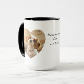 Heart-Shaped Dog Design – “Happiness on Four Paws” Mok (Voorkant links)