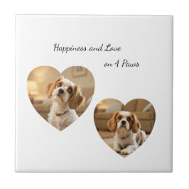 Heart-Shaped Dog Design – “Happiness on Four Paws” Tegeltje