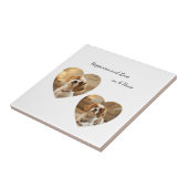 Heart-Shaped Dog Design – “Happiness on Four Paws” Tegeltje (Zijkant)