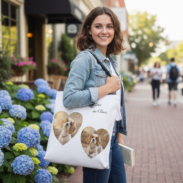 Heart-Shaped Dog Design – “Happiness on Four Paws” Tote Bag