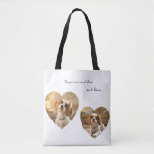 Heart-Shaped Dog Design – “Happiness on Four Paws” Tote Bag (Voorkant)