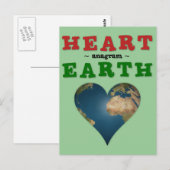 Heart Shaped Earth anagram Briefkaart (Voorkant / Achterkant)