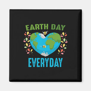 Heart Shaped Earth Day Alledaagse bijen Wereld Env Magneet