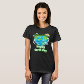 Heart Shaped Earth Day Everyday Bees World Environ T-shirt (Voorkant volledig)