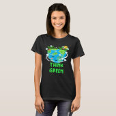 Heart Shaped Earth Day Everyday Bees World Environ T-shirt (Voorkant volledig)