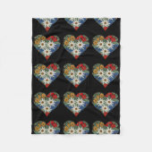 Heart Shaped Edelweiss Alpiene Bloem Fleece Deken (Voorkant)