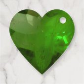 Heart‑Shaped Emerald Bedankjes Labels (Achterkant)