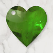 Heart‑Shaped Emerald Bedankjes Labels (Voorkant)