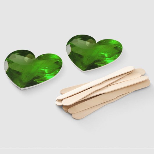Heart‑Shaped Emerald Handwaaier (Niet-gemonteerd)