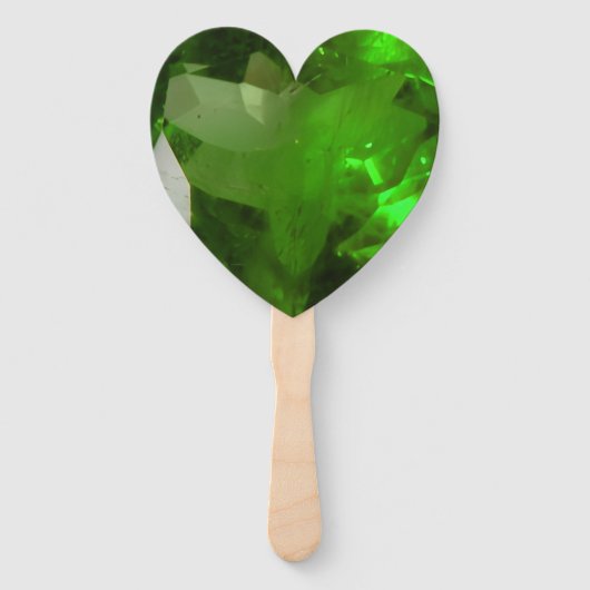 Heart‑Shaped Emerald Handwaaier (Voorkant)