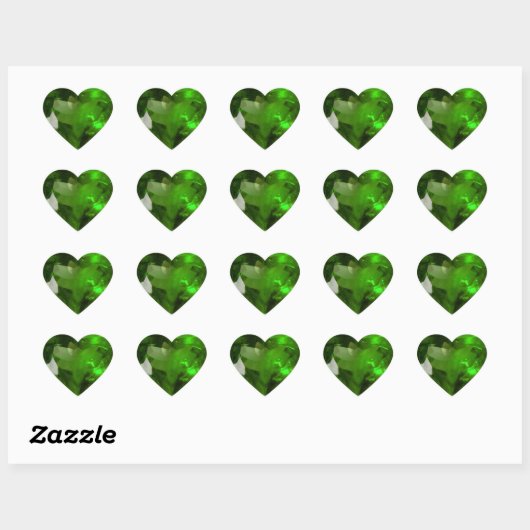 Heart‑Shaped Emerald Hart Sticker (Vel)