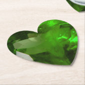 Heart‑Shaped Emerald Kartonnen Onderzetters (Gekanteld)