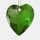 Heart‑Shaped Emerald Keramisch Ornament (Links)