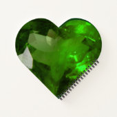 Heart‑Shaped Emerald Notitieboek (Achterkant)