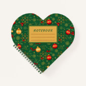Heart Shaped Emerald Ornaments Notebook Notitieboek (Voorkant)