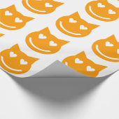 Heart Shaped Eyes Emoji Cadeaupapier (Hoek)