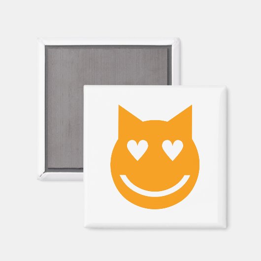Heart Shaped Eyes Emoji Magneet (Voorkant / Achterkant)