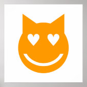Heart Shaped Eyes Emoji Poster (Voorkant)