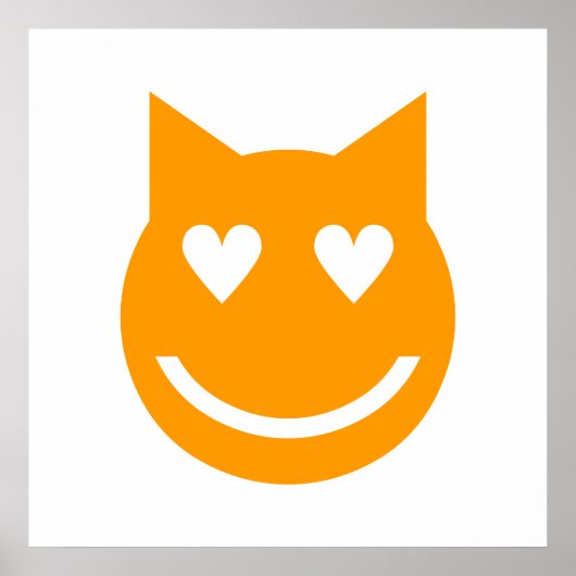 Heart Shaped Eyes Emoji Poster (Voorkant)