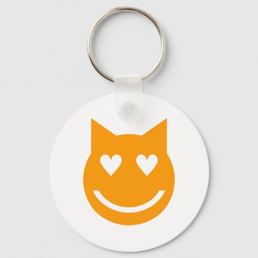 Heart Shaped Eyes Emoji Sleutelhanger (Voorkant)