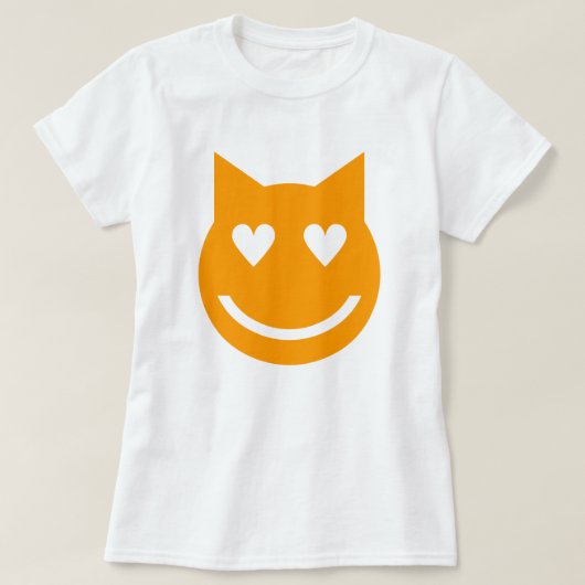 Heart Shaped Eyes Emoji T-shirt (Design voorkant)