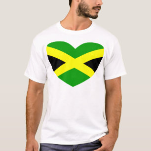 Heart Shaped Flag Jamaica T-shirt