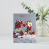 Heart-shaped floral arrangement on Christmas  Feestdagenkaart (Staand voorkant)