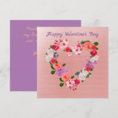 Heart Shaped Floral Bouquet of Love Feestdagenkaart (Voorkant / Achterkant)