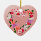 Heart Shaped Floral Bouquet of Love Keramisch Ornament (Voorkant)