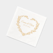 Heart Shaped Floral Wedding Folie Servetten (Links)