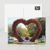 Heart-Shaped Flower Topiary Briefkaart (Voorkant / Achterkant)
